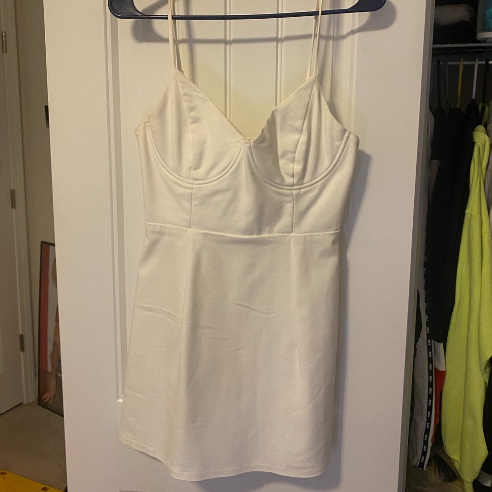 white mini dress